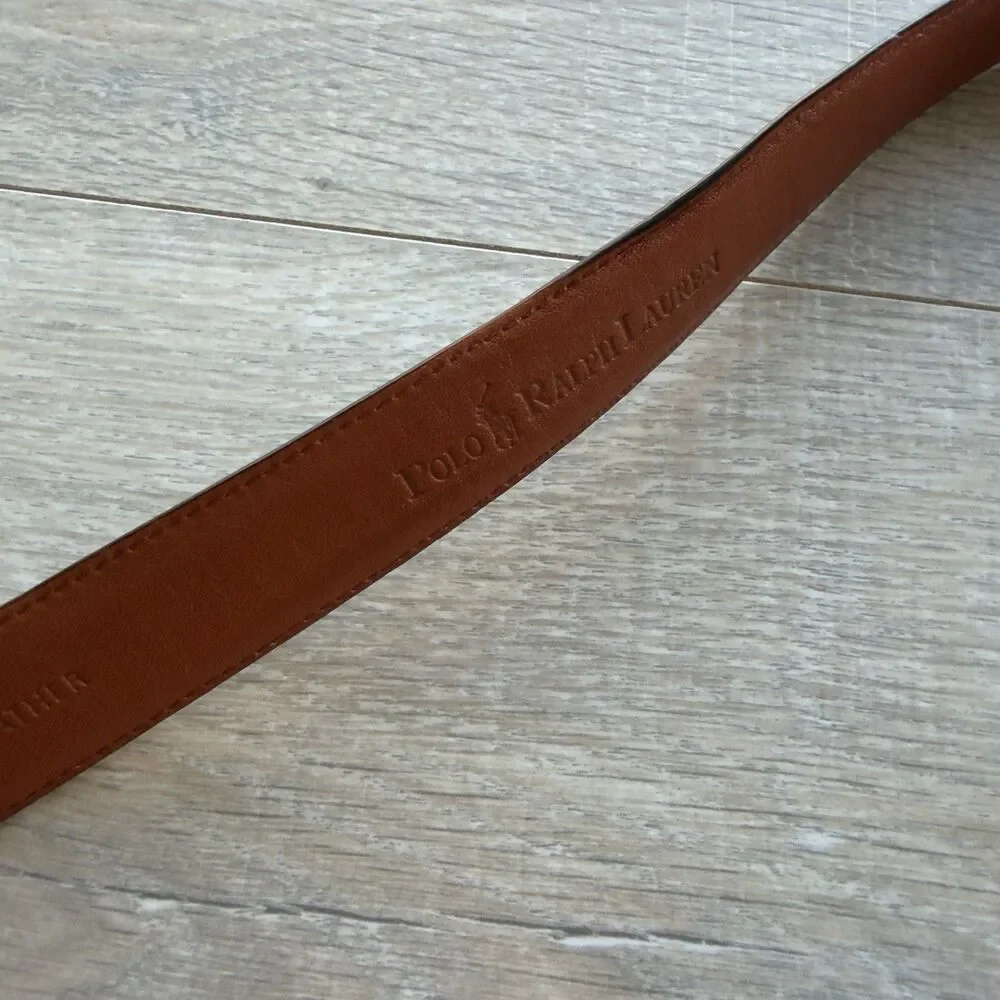 POLO Ralph Lauren Mens SIZE 40 Brown Italian LEATHER 1